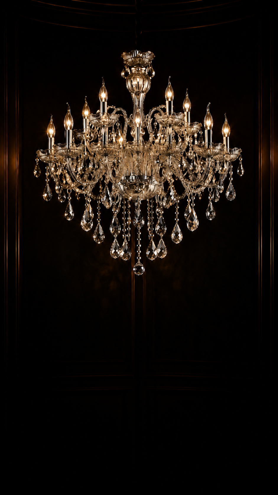 Chandelier 12 ampoules en cristal